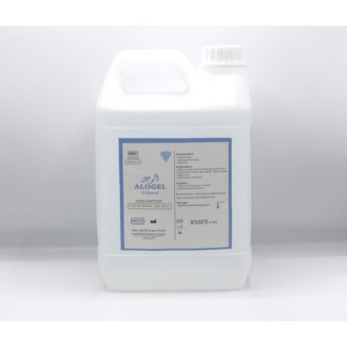 جالون معقم جل كحول 70٪؜ ماركة ألوجل حجم 5 لتر
