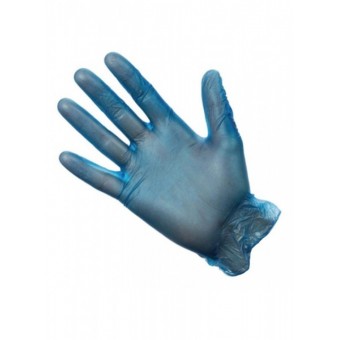 علبة قفازات فينيل بدون بودرة (100 قفاز/العبوة) ازرق