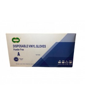 علبة قفازات فينيل بدون بودرة (100 قفاز/العبوة) ازرق