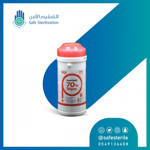 (200) منديل البريطانية PDI مناديل معقمة 70٪ ؜ كحول ماركة