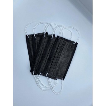 (علبة كمامات طبية جراحية 3 طبقات صناعة سعودية لون اسود (50 كمام